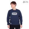 Толстовка с логотипом Crew Top [Chums] мужская темно-синяя×белая