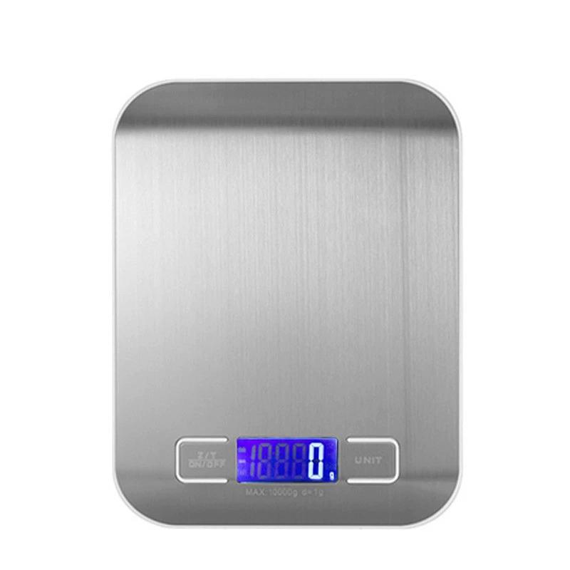 Báscula de cocina digital de acero inoxidable de alta precisión para alimentos y repostería