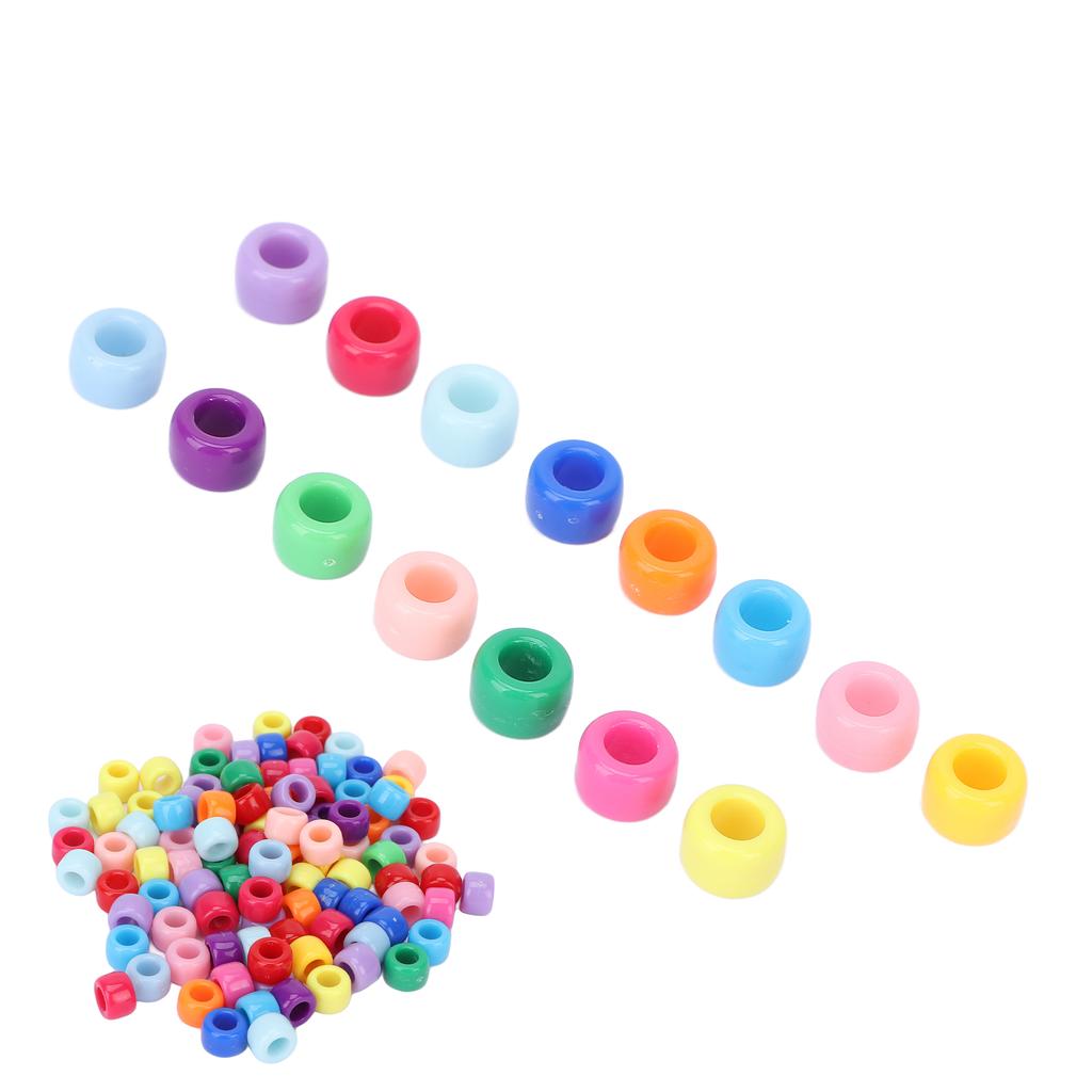 100 шт., бусины для бороды, простой дизайн, идеальный размер, глянцевая текстура, прочные легкие бусины для волос для проекта «сделай сам»