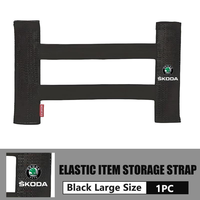 VIJT4 For Skoda Car Interior Organizer Back Rear Trunk Storage Mesh Fixed Straps Fabia 1 2 Octavia a7 RS Superb Rapid Yeti Karoq