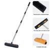 2-in-1 Long Handle Pet Hair Broom with Squeegee Lightweight Fur Remover Brush Ergonomic Grip Multi-Surface Cleaning Brush