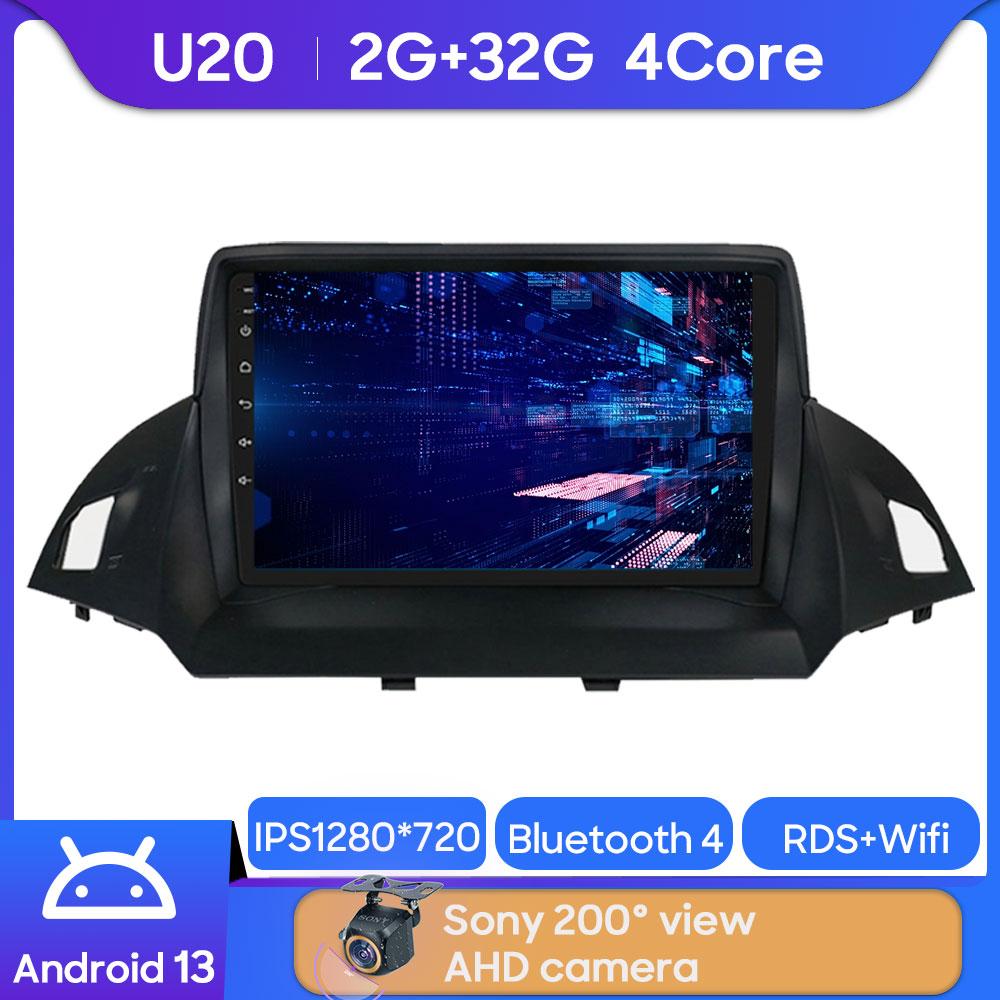 Android Мультимедиа Для Ford Kuga 2 Escape 3 2012 - 2019 Автомагнитола CPU Радио QLED Плеер Навигация Carplay Auto HDR 5G Приборная панель BT