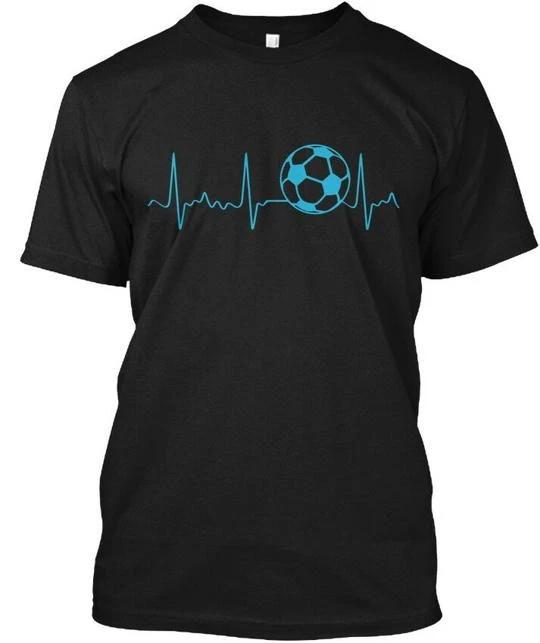 Soccer Heartbeat T shirt Made in the USA Size S to 5XL