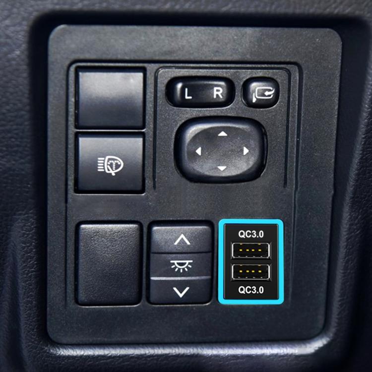 Автомобильный USB-интерфейс с быстрой зарядкой QC3.0, модифицированное зарядное устройство для Toyota, предохранитель для подключения питания