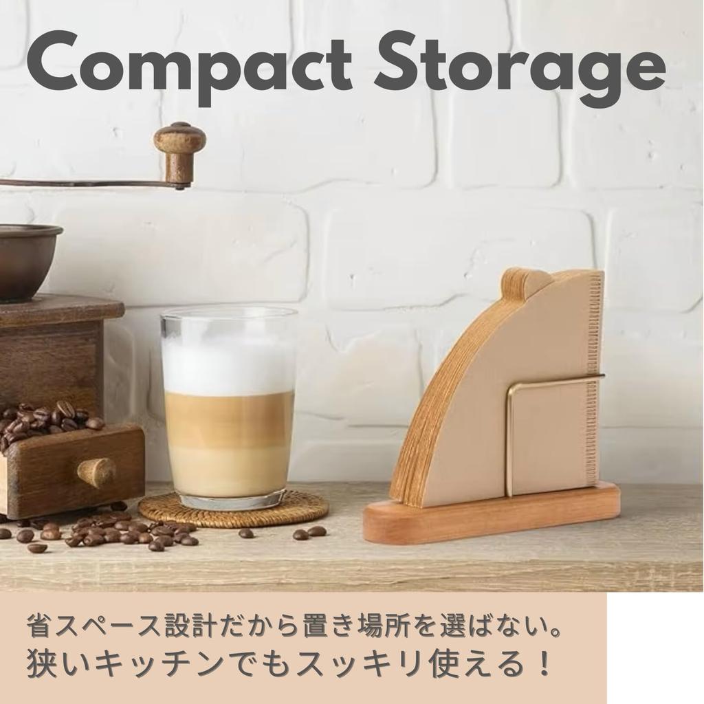 Подставка-держатель для кофейных фильтров PLEAVIT, Деревянная подставка для кофейной бумаги, Чехол для одноразовых фильтров, Маленький