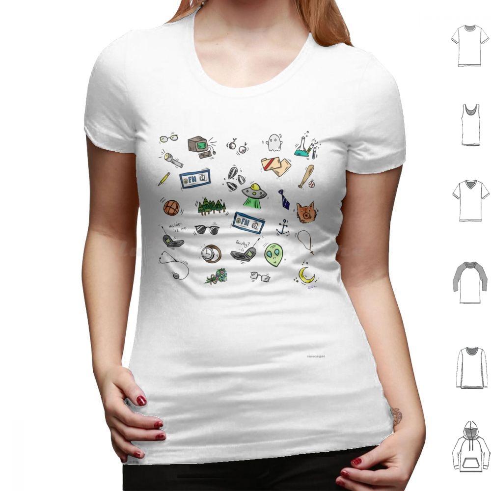 Футболка X Files Doodles Мужская Женская Детская 6XL Секретные Материалы Секретные Материалы Малдер Скалли Космос Луна Рисунки Маленький ФБР ТВ Фокс Малдер Дана