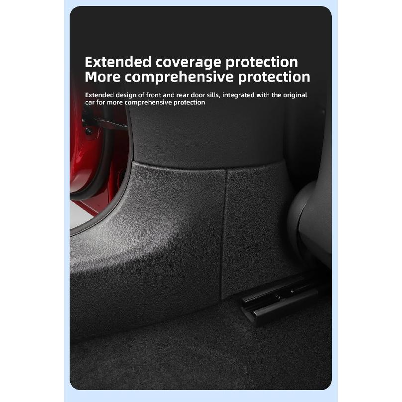 For Tesla Model 3 Highland Door Sill Strip Guard Door Threshold Protector Central Control Rear Air Condition Vent Anti-kick Pads