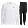 Adidas Свитшот со словом Adidas на спине, Большой, Свободный, JS Размер, Большие размеры, Одежда для тренировок, Мужской комплект, С флисовой подкладкой, Принт, Логотип, Унисекс, Шея, Брюки,