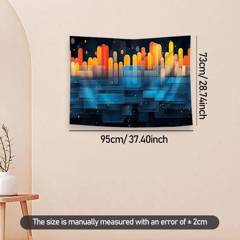 VIKAMA Abstract City Nightscape Table Runner Modern Luxury Dining Table Decor Cloth Nordic Style Home Kitchen Coffee Table Cover