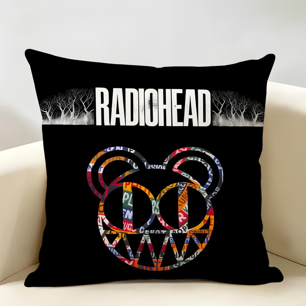Британская группа RRadiohead Наволочка Натуральный Лен Органическая Ткань Двусторонний Принт Декор Комнаты Дивана Наволочка