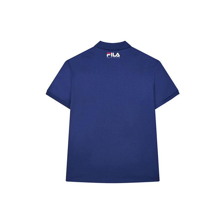FILA Polo Shirts Men's Glamor Purple Blue Polo Collar Moderate Straight Fit F11M128177F-DB