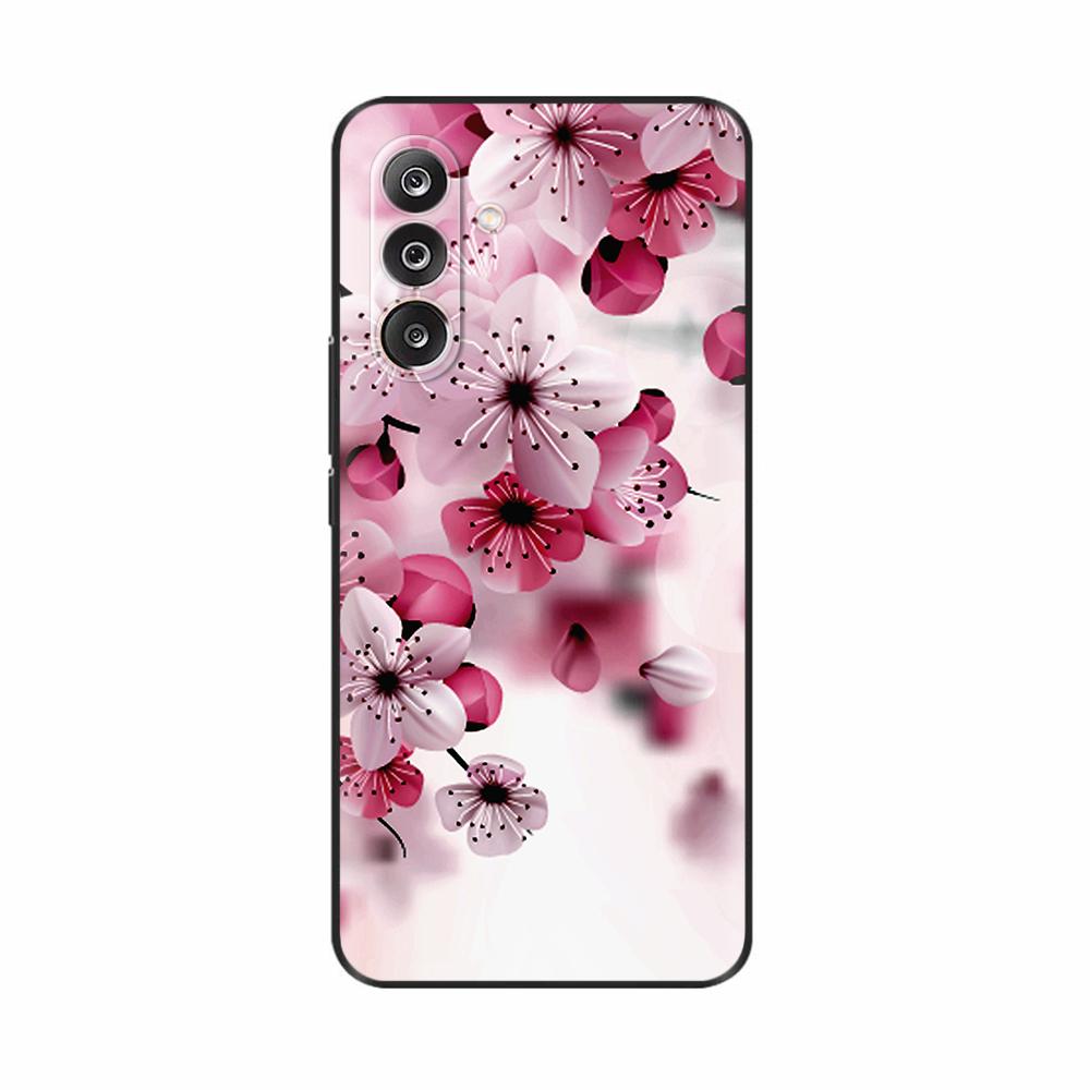 Чехол для Samsung M36 5G M366B Милые Цветы Кот Расписной Ударопрочный Силиконовый Задний Чехол Для Телефонов Samsung Galaxy M36 M35 M34