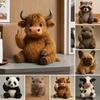 Flip-off Animal Decoration Plush Sassy Hippo Ornament Highland Cow Panda Doll