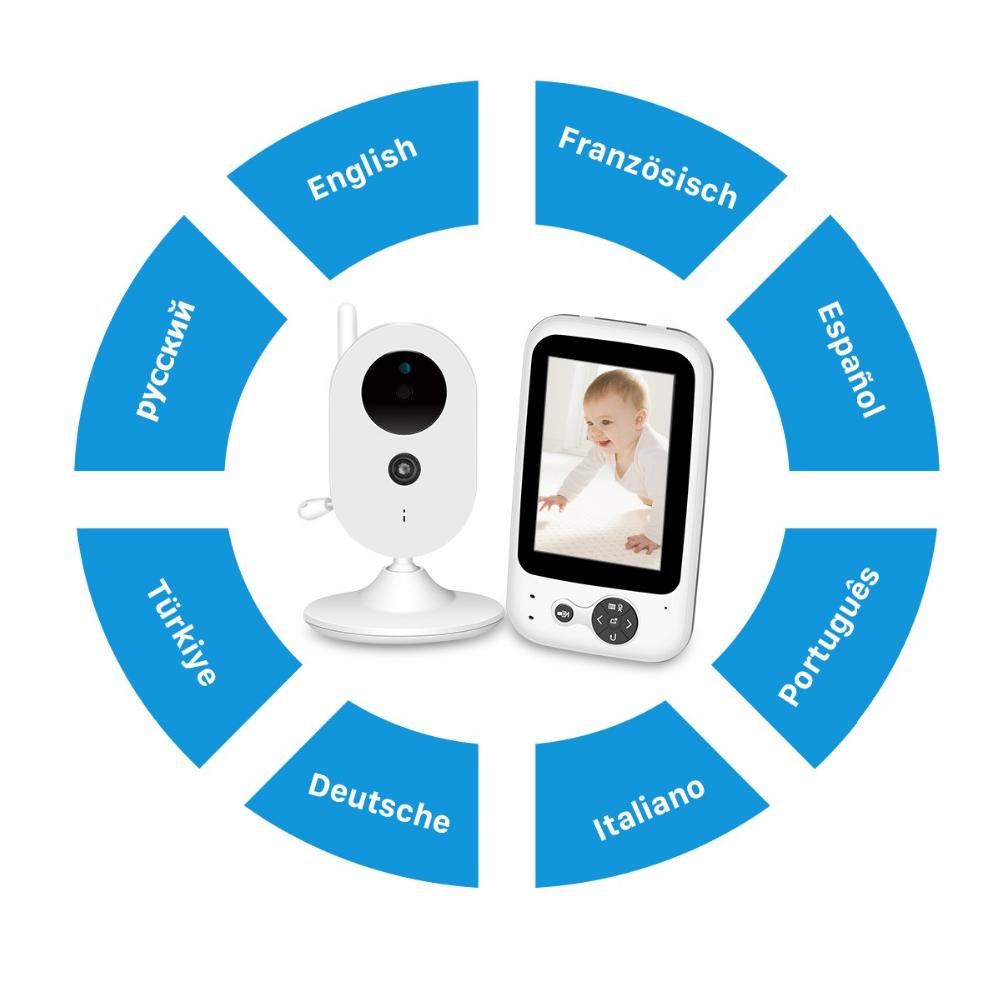 2.4G Wireless Digital Camera Baby Monitor with Night Vision 3.5inch Color LCD Temperature Detect Security Camera Battery Monitor InfraredAA