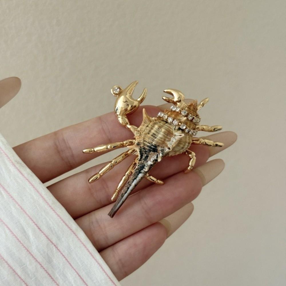 Gold-Tone Plated Finish Boho Ocean Animal Jewelry Conch Shell Wrap Ring Tropical Island Getaway