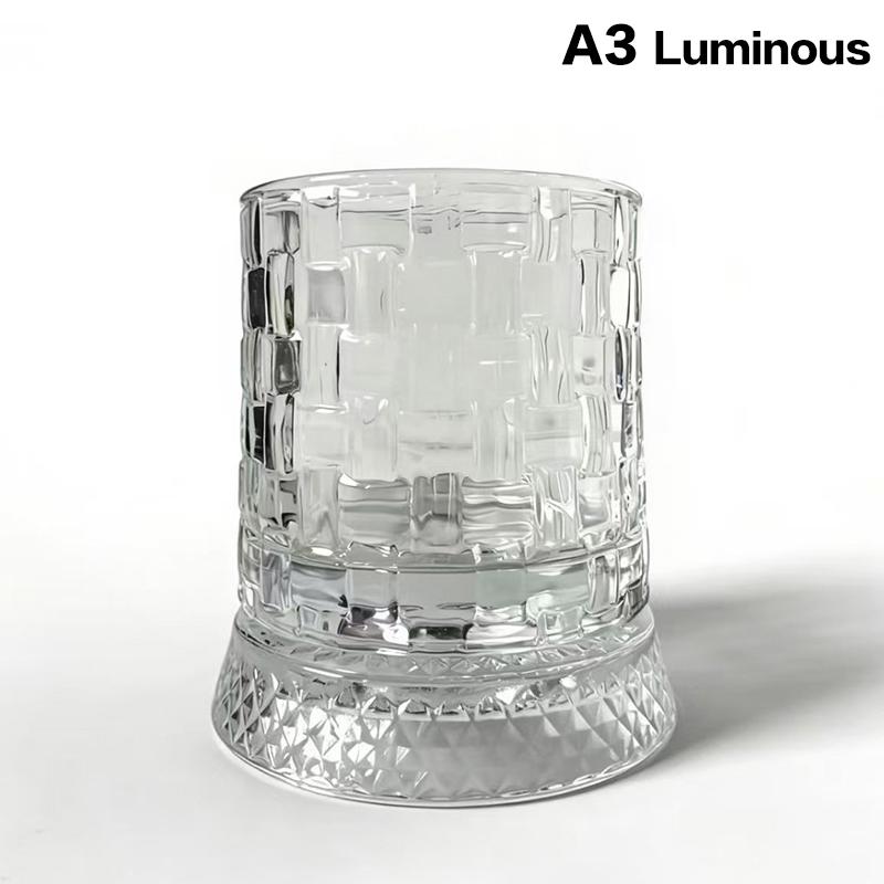 Premium 360° Rotating Glass Cup with LED for Unique Wine Tasting Experience