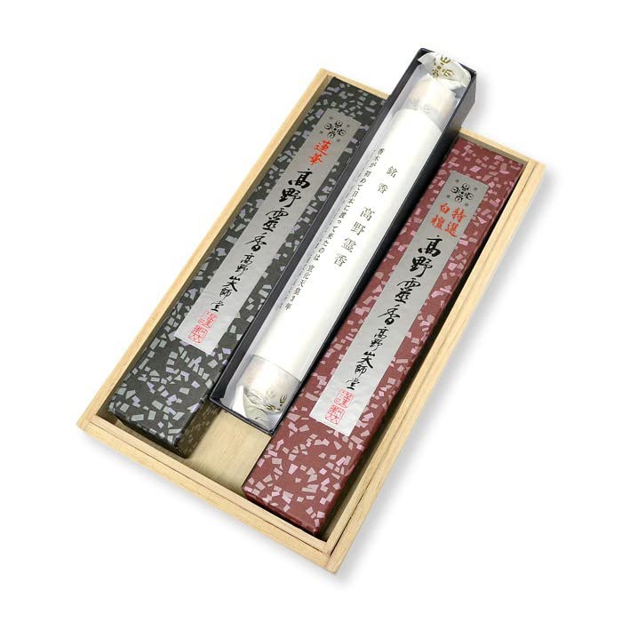 Ароматические палочки Koyasan Daishido для подарков Reika Takano в коробке из павловнии для подарка размер надписи 32/с