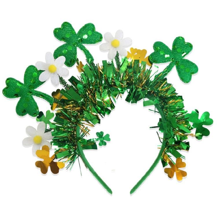 Ободок для волос в форме клевера для женщин и детей, игривый ободок для фестивалей и праздничных встреч