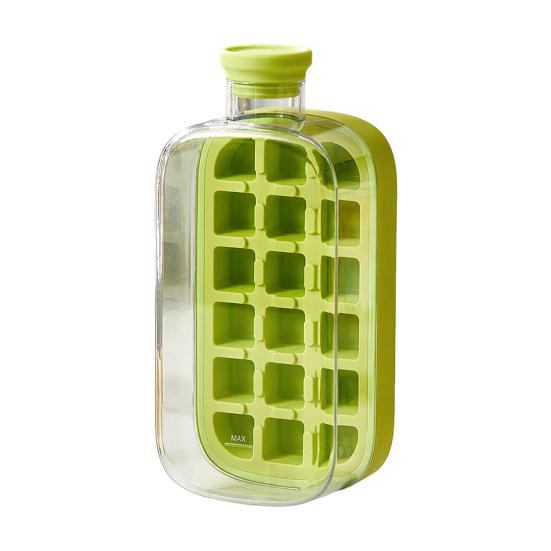 Лоток для льда с крышкой, эффективная форма для приготовления льда для морозильника, легкое извлечение, бесконтактная заливка кубиков льда для напитков, кофе, коктейлей