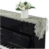 Piano Cover Cloth Lace Fabric Decorative Dust-proof Cloth for Upright Vertical Piano Top Cover