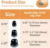 Chair Leg Floor Protectors Felt Foot Cover  Silicone Diagonal with Thick Wrap Felt Pads Furniture Table Feet  Protect Floors