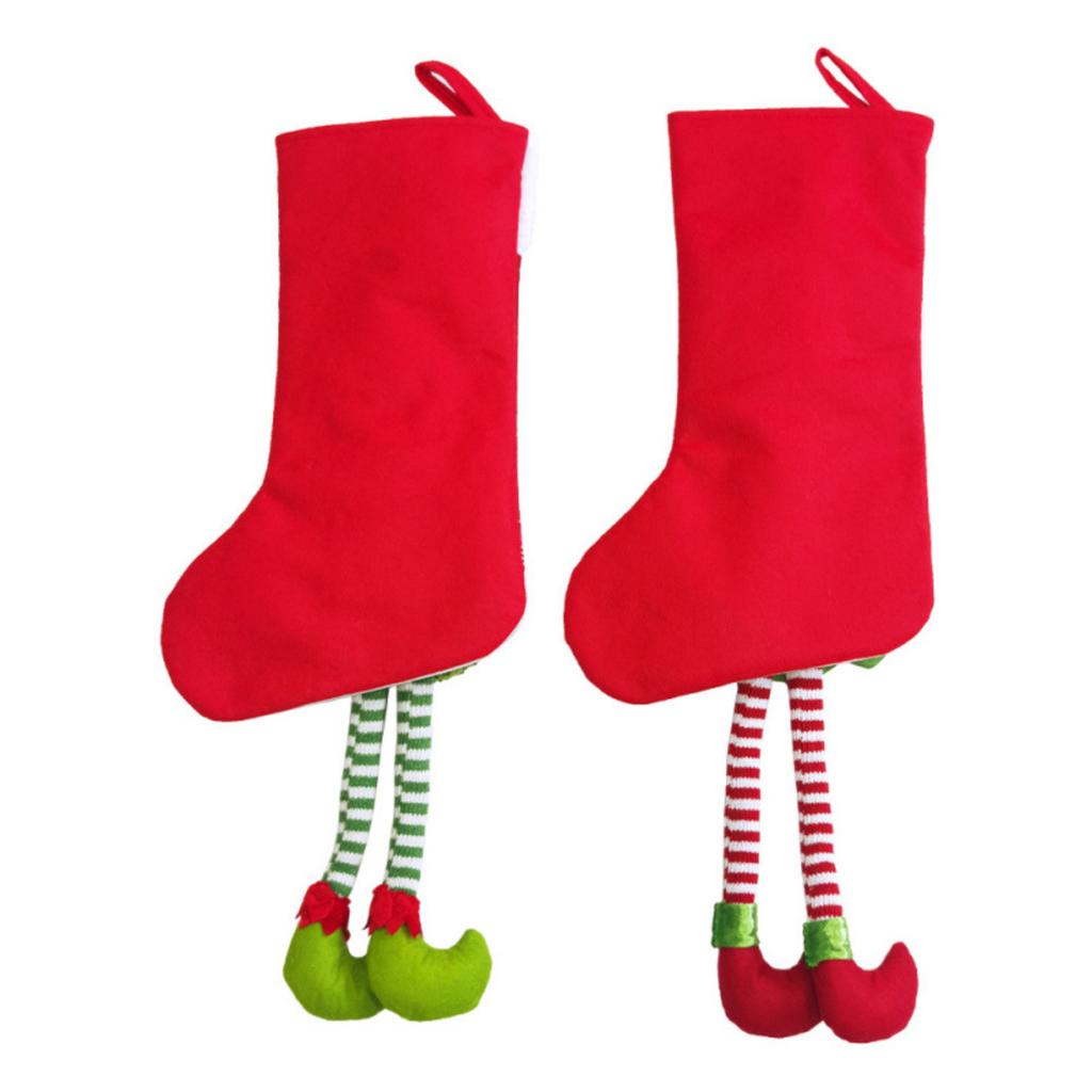 Рождественская атмосфера украшение Санта Рождественский носок подарочный мешок мешок для конфет