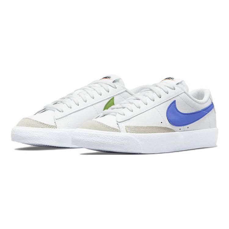 Nike Blazer Low 77 GS White Chlorophyll Medium Blue Детские кроссовки Черные DA4074-109