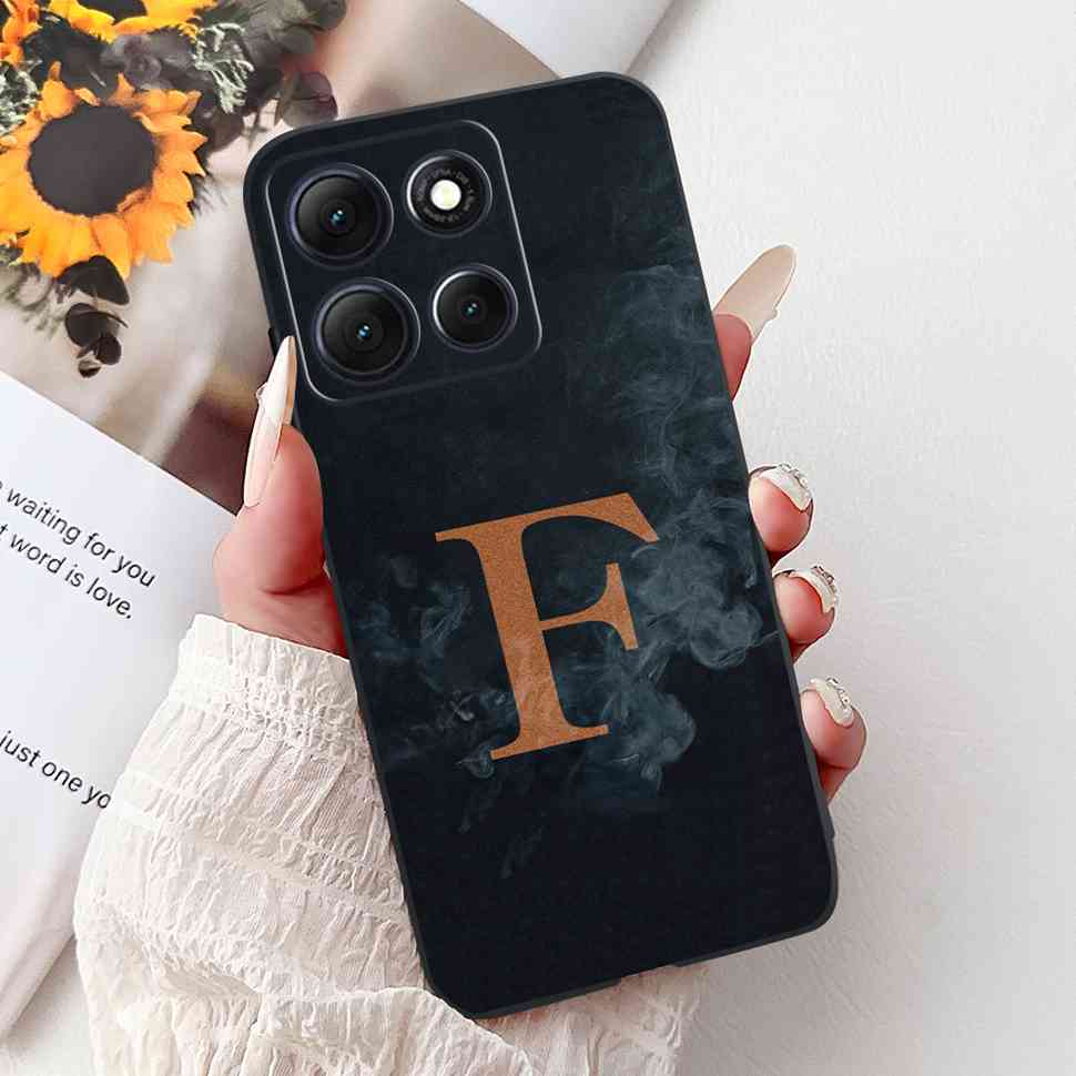 Горячий Чехол Для Motorola Moto G86 5G Буквы Короны A-Z Мягкий Силикон Черный ТПУ Чехол Для MOTO G86 XT2527-2 6.67" Защитный Чехол