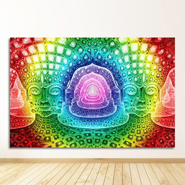 Модульные картины Life, современное украшение дома, настенное искусство, печать на холсте, живопись, постер для спальни, Алекс Грей, психоделическое триповое дерево, без рамки