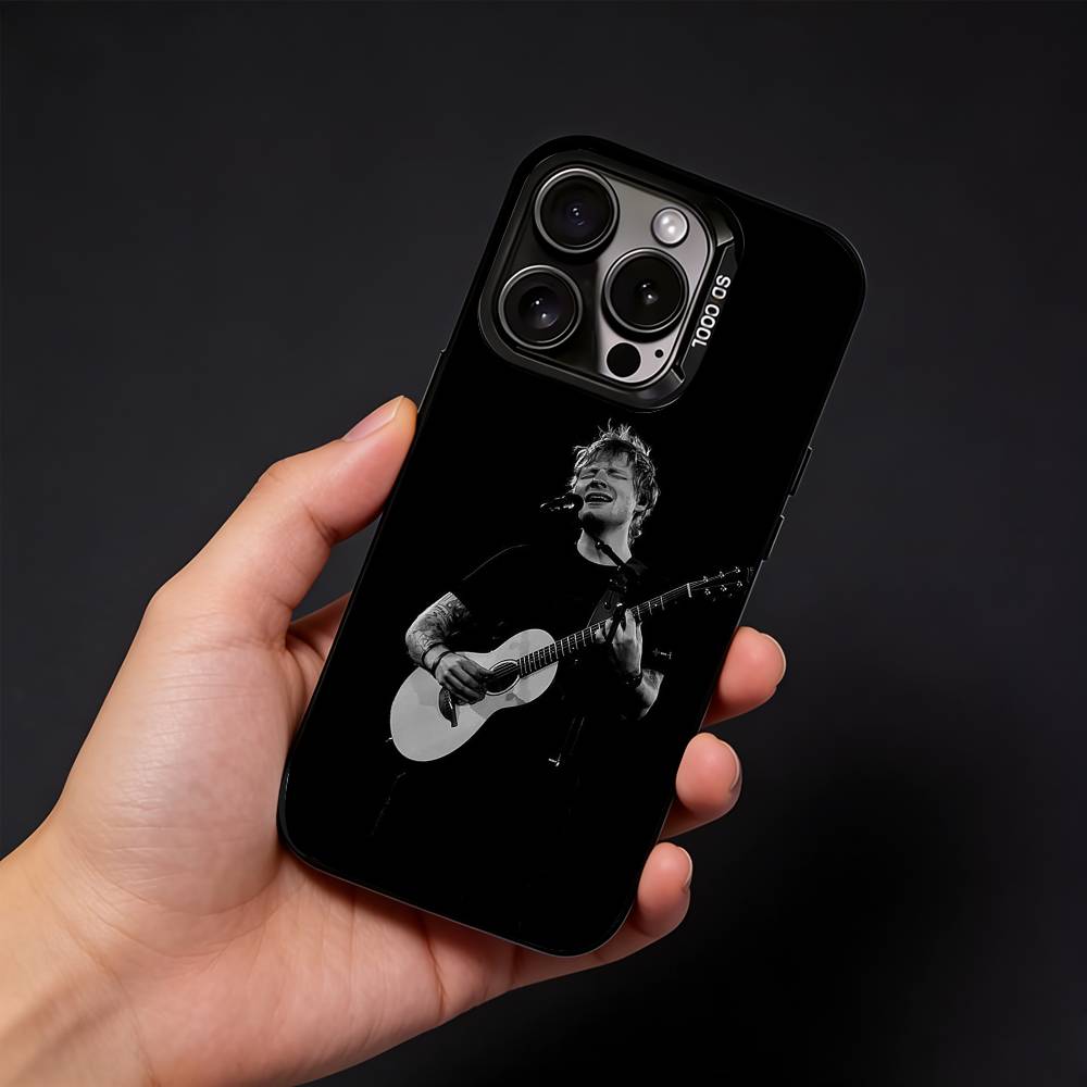 Singer E-Ed S-Sheeran Phone Case For iPhone17, 16,15,14,13,12 Pro Max Black Candy Matte Shockproof Cover