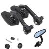 Motorcycle Bar End Convex Mirrors 7/8'' 22mm Handlebar Rearview Side Mirror for Street Bike Dirt Bike Atv Scooter Cruiser Snowmobile