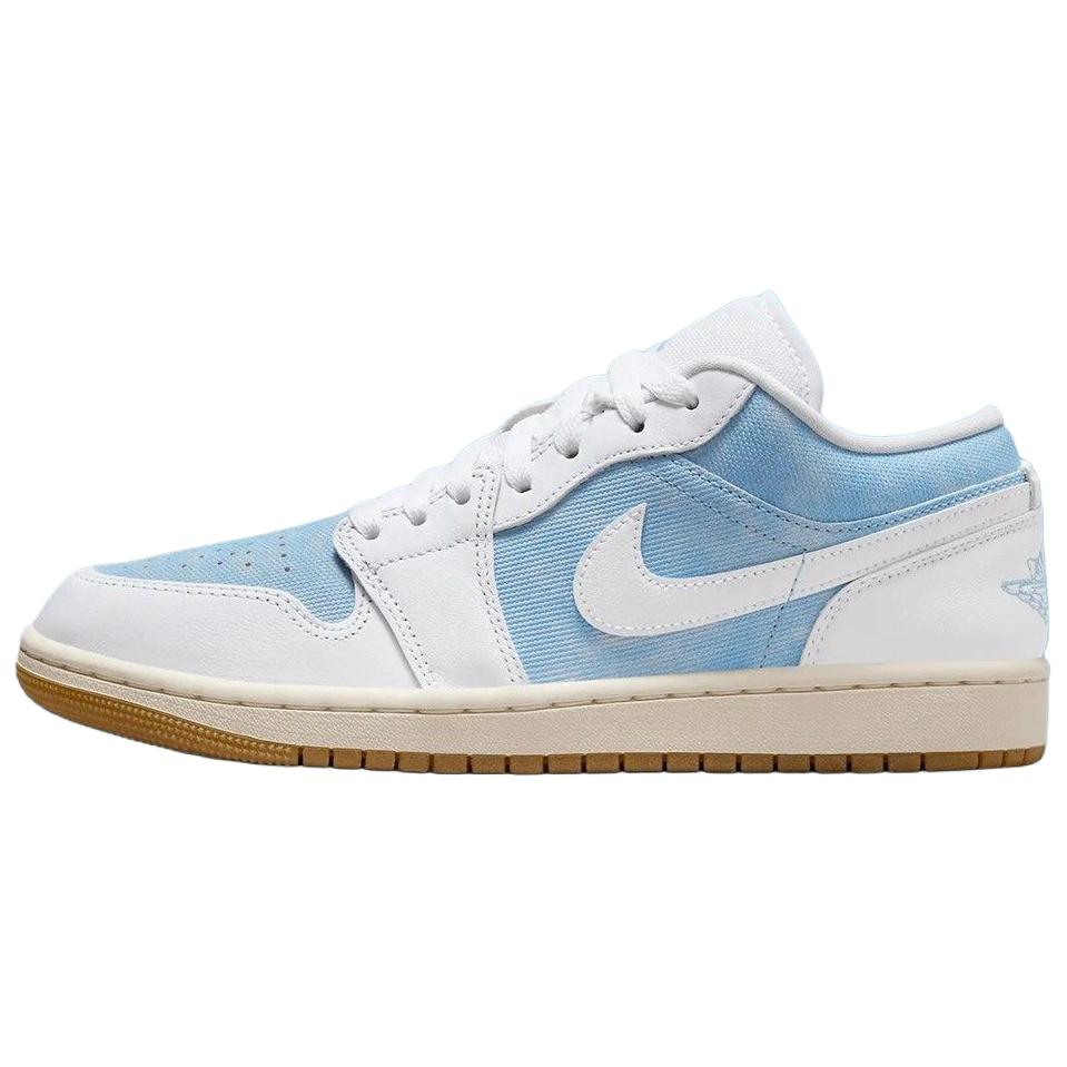 Женские кроссовки Air Jordan 1 Low SE Denim Worn Blue Gum-Light-Brown Sail White HQ2004-400