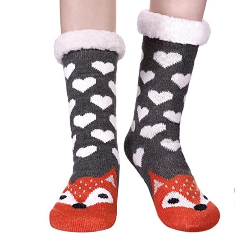 Women Winter Warm Soft Indoor Socks Cozy Plus Pile Carpet Sleeping Sock