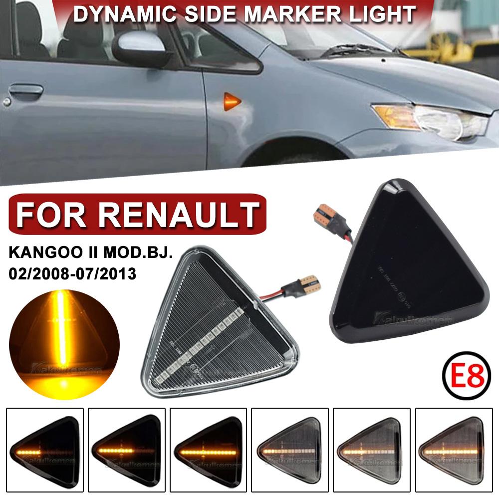 Sequential Flashing LED Turn Signal Side Marker Light Sequential Blinker Lamp For RENAULT KANGOO II Mod.Bj.2/2008-7/2013