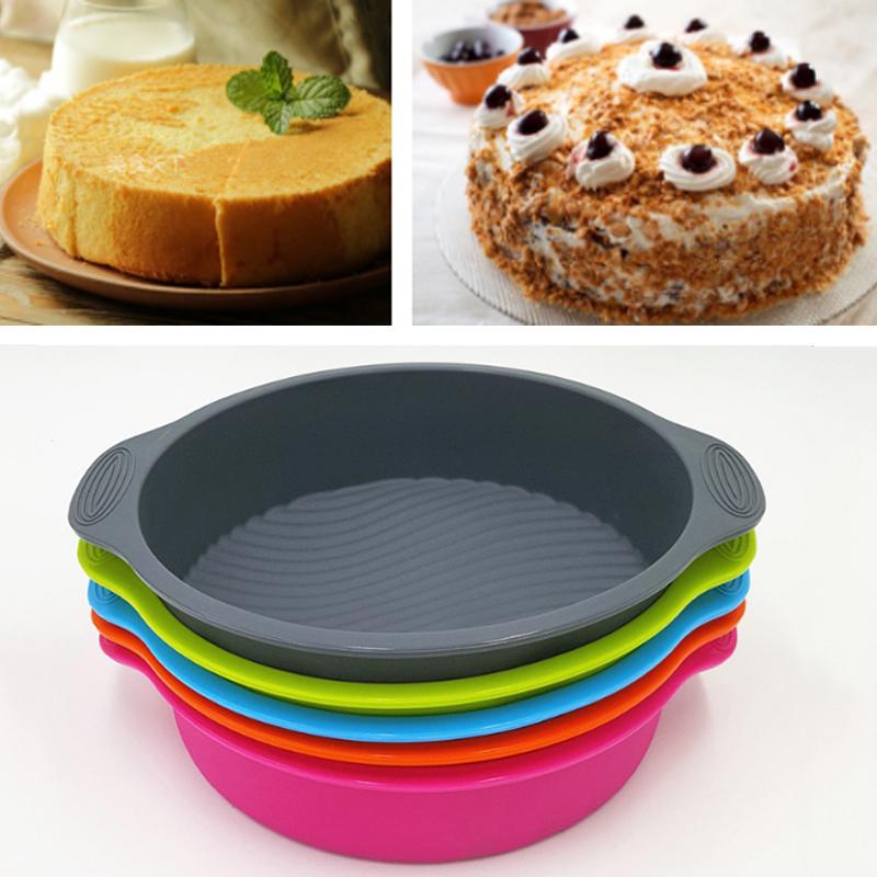 Силиконовая форма для торта, форма для праздничного торта, круглый силиконовый диск, инструмент для выпечки 9 дюймов