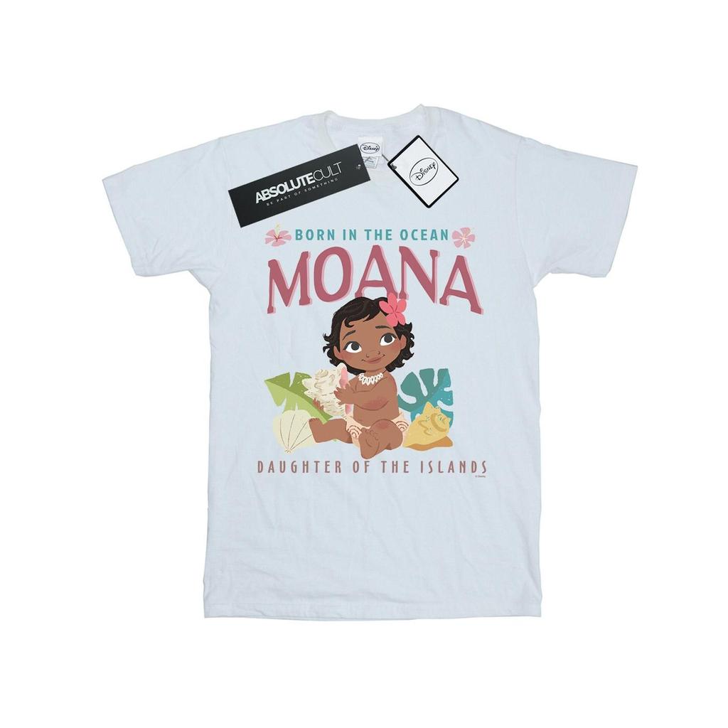 Disney Футболка для девочек Moana Born In The Ocean из хлопка