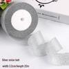 Satin Ribbon with Silver and Gold Glitter for Cake Decoration and Packaging