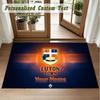 Crystal Velvet Square Rug Custom NameLuton Town Pattern Non Slip Home Floor Decor Rug
