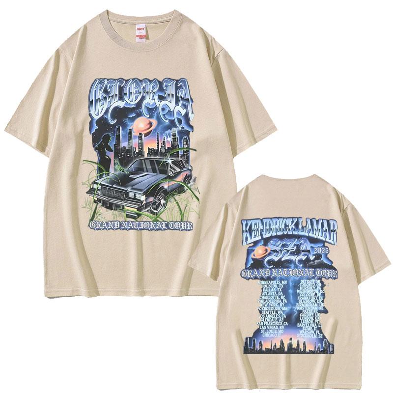 Tour Double Sided T Shirt Unisex Unisex Vintage Rapper Oversized Short Sleeve Hip Hop Y2k Streetwear Unisex Casual Tee Y2k
