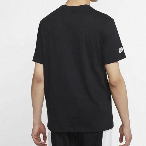 Nike Черная мужская винтажная футболка с коротким рукавом в американском стиле с принтом инопланетянина