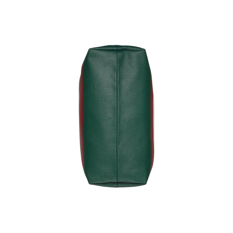 Gucci Letter embossed natural canvas Tote bag Tote bag shopping bag shoulder crossbody handbag medium size men's white with green