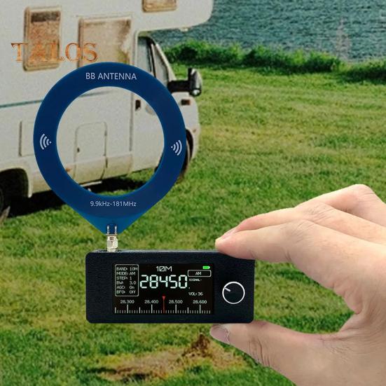 0,5-108 МГц портативный мини-радио перезаряжаемый карманный размер 1,9-дюймовый IPS экран вседиапазонный радиоприемник HF/SW/MW/VHF радио