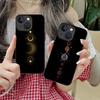 Чехол для мобильного телефона 'Солнце Луна' для iPhone 17 16 15 14 13 12 11 X XR XS 8 7 Air Pro Max Plus Mini Цветной Силиконовый Чехол Роскошный