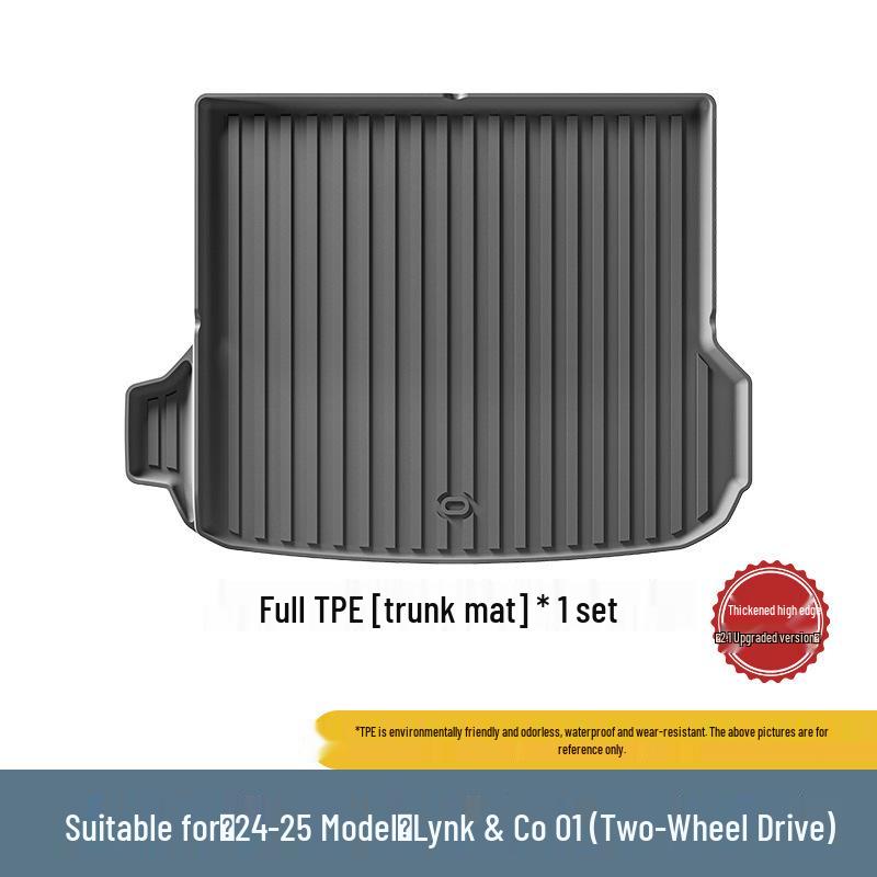 Durable TPE Floor & Trunk Mats for 21-25 Lynk & Co 01 Two-Wheel Drive, includes Backrest Mat