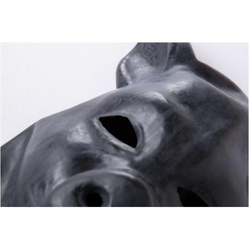 Маскарадная латексная фетиш-маска с застежкой-молнией сзади, аксессуары для ролевых игр на вечеринке