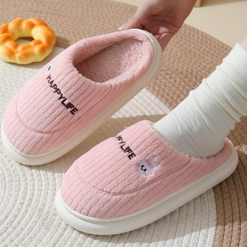 Cotton Slippers Women's Winter Home Home Home Warm Non-slip Thick Bottom Couple New Wool Slippers Men's Autumn and Winter