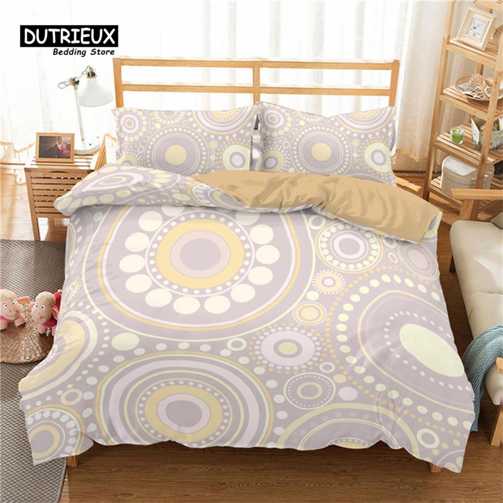 Bohemian Mandala Duvet Cover Set King Queen Size 2/3Pcs Hippie Bedding Set Polyester Indian Ethnic Floral Quilt Cover Pillowcase