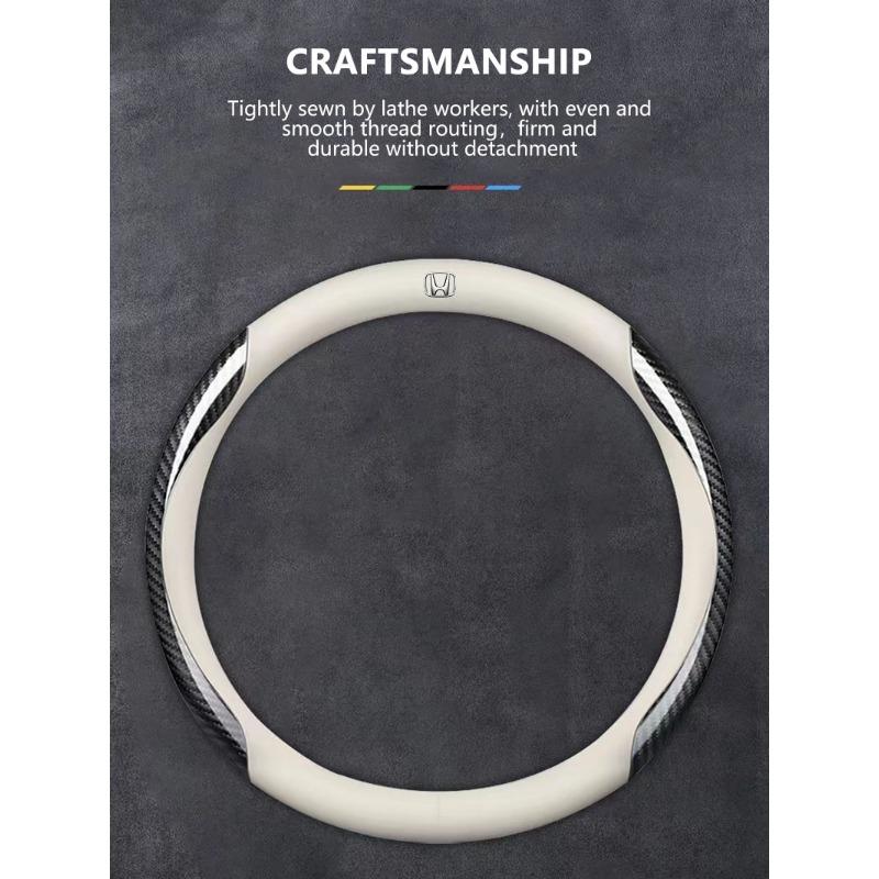 Автомобильная замшевая кожа из углеродного волокна Чехол на руль Нескользящий для Honda Fit Jazz Civic Accord Pilot Passport Stepwgn CRV BRV HRV Insight