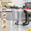 Ручной дозатор теста для блинов со шкалой, клапаном против капель, дозатор теста для кексов, точный контроль, большая вместимость