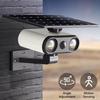 Outdoor Motion Sensor Solar Lights FloodLights Outdoor Wireless Dummy Decoy Fake Security Camera for Porch Garden Patio Driveway